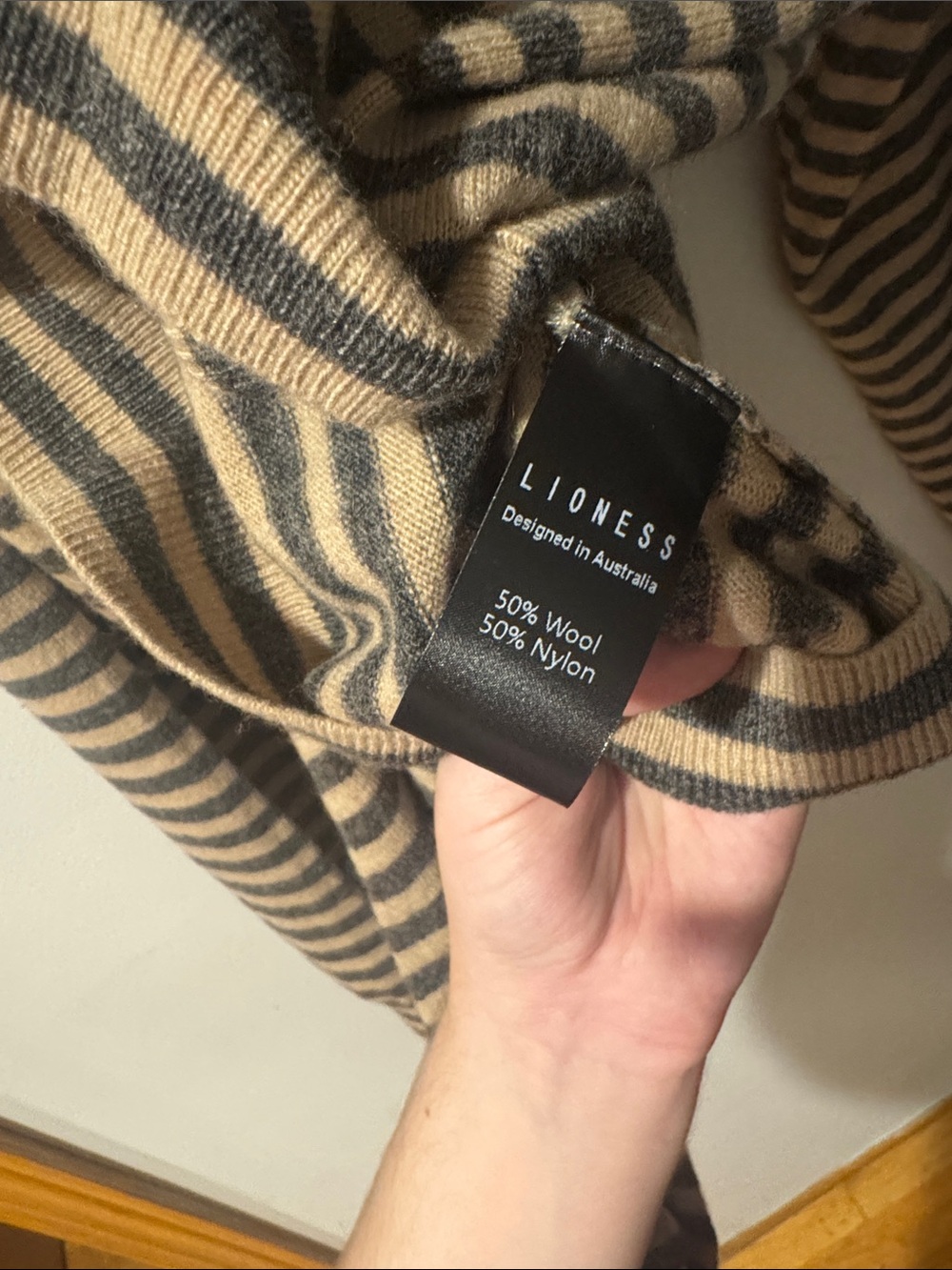 LIONESS• wool striped sweater with matching scarf - Picture 10 of 10